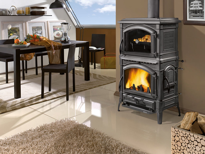 Zestaw kominek powietrzny stalowy KRATKI LUCY BLACK 12 kW Ø 200 z akcesoriami b shop 60 - Zestaw kominek powietrzny stalowy KRATKI LUCY BLACK 12 kW Ø 200 z akcesoriami
